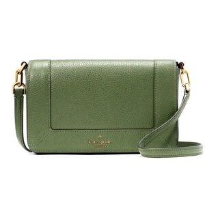 New Kate Spade Lena Mini Flap Crossbody Pebble Leather Romaine